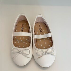 Cat & Jack White Bow Ballet Flats